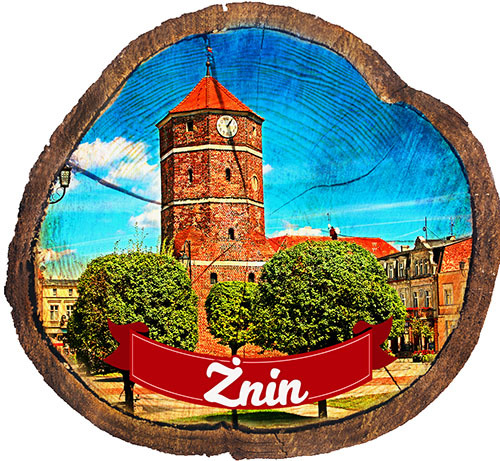 Magnes drewniany pieniek Żnin
