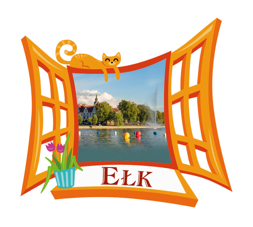 Polyresinowy magnes Okno Ełk