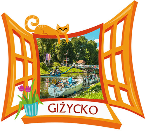 Polyresinowy magnes Okno Giżycko