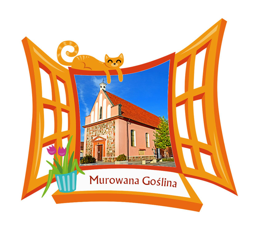 Polyresinowy magnes Okno Murowana Goślina