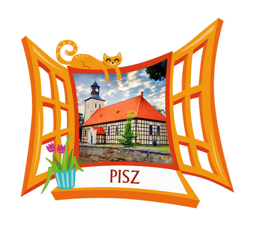 Polyresinowy magnes Okno Pisz