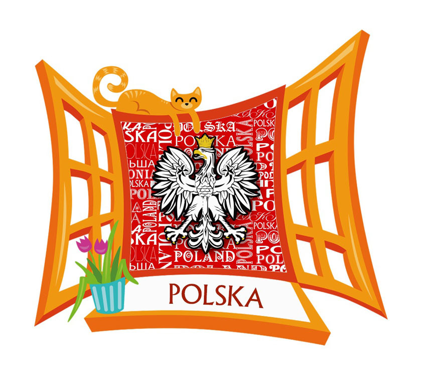 Polyresinowy magnes Okno Polska