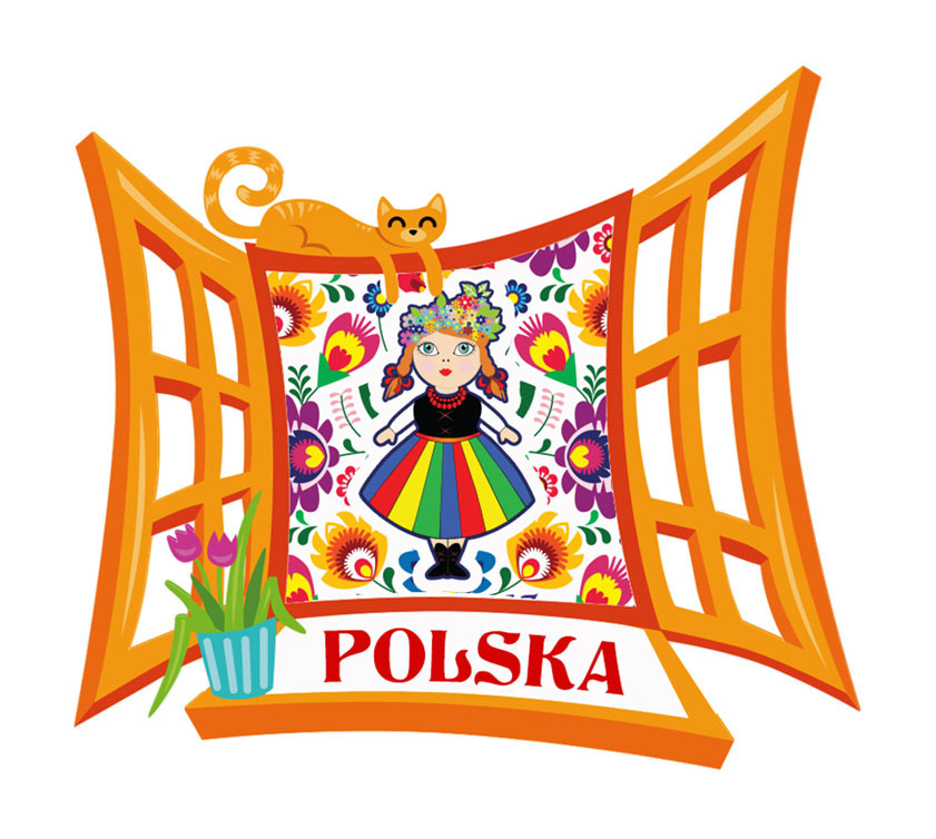 Polyresinowy magnes Okno Polska