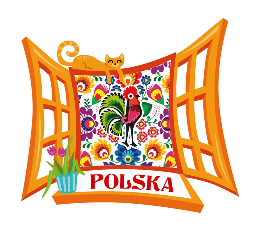 Polyresinowy magnes Okno Polska