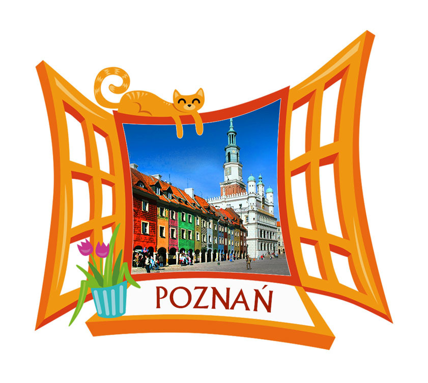 Polyresinowy magnes Okno Poznań