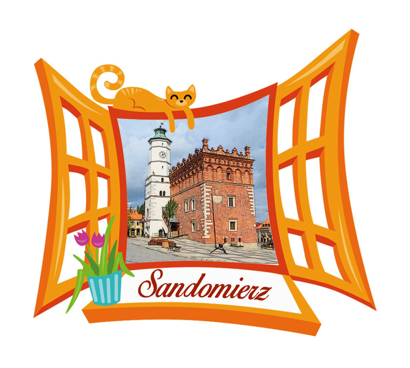 Polyresinowy magnes Okno Sandomierz
