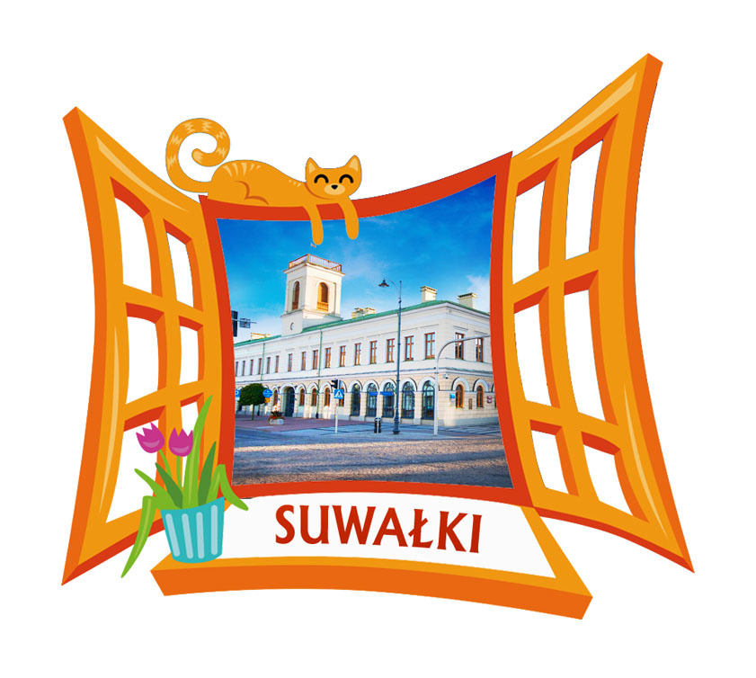 Polyresinowy magnes Okno Suwałki