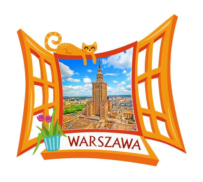 Polyresinowy magnes Okno Warszawa