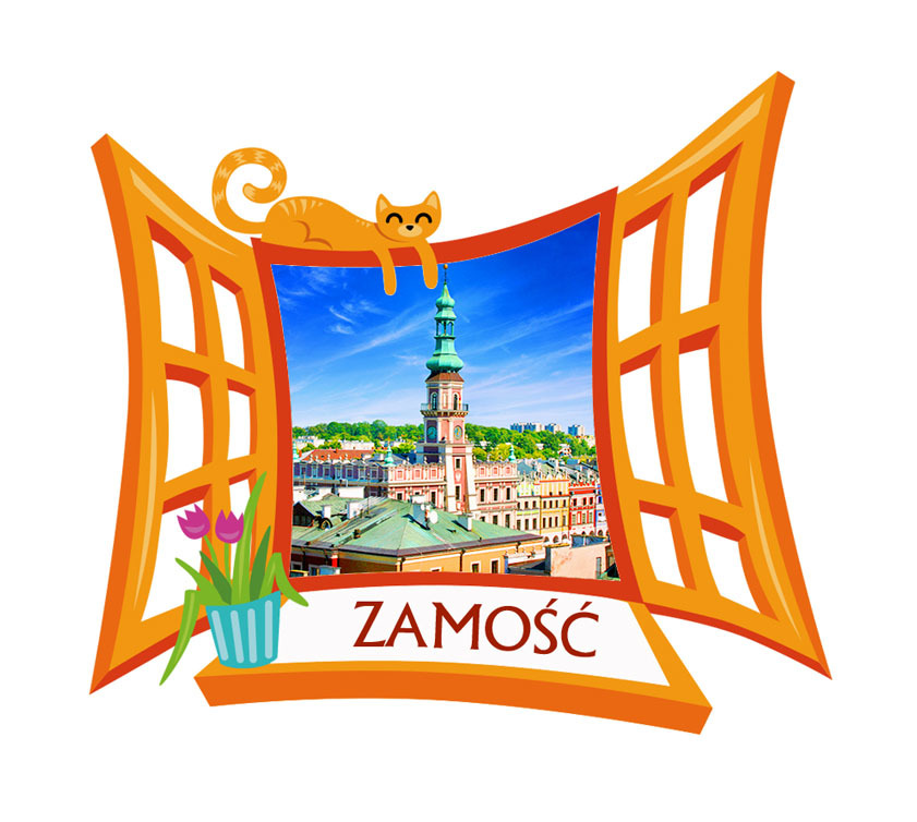 Polyresinowy magnes Okno Zamość