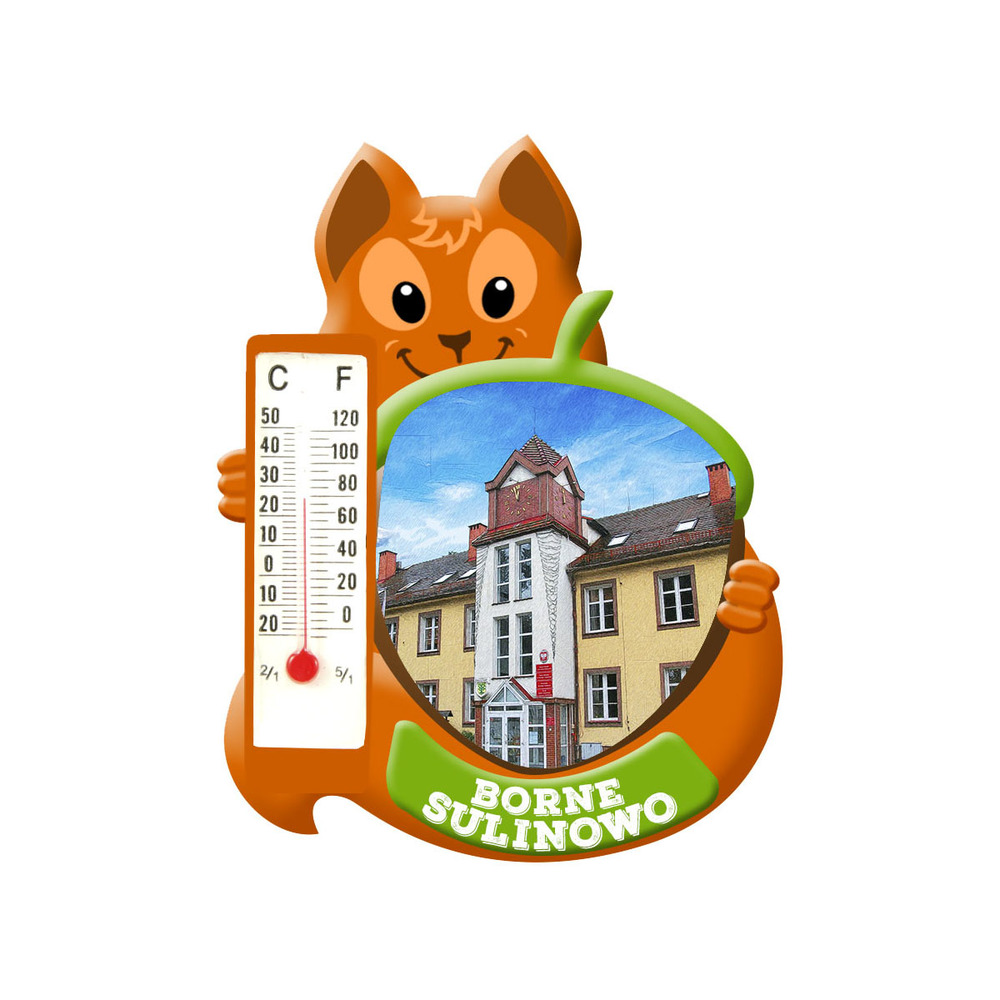 Polyresinowy magnes wiewiórka Borne Sulinowo