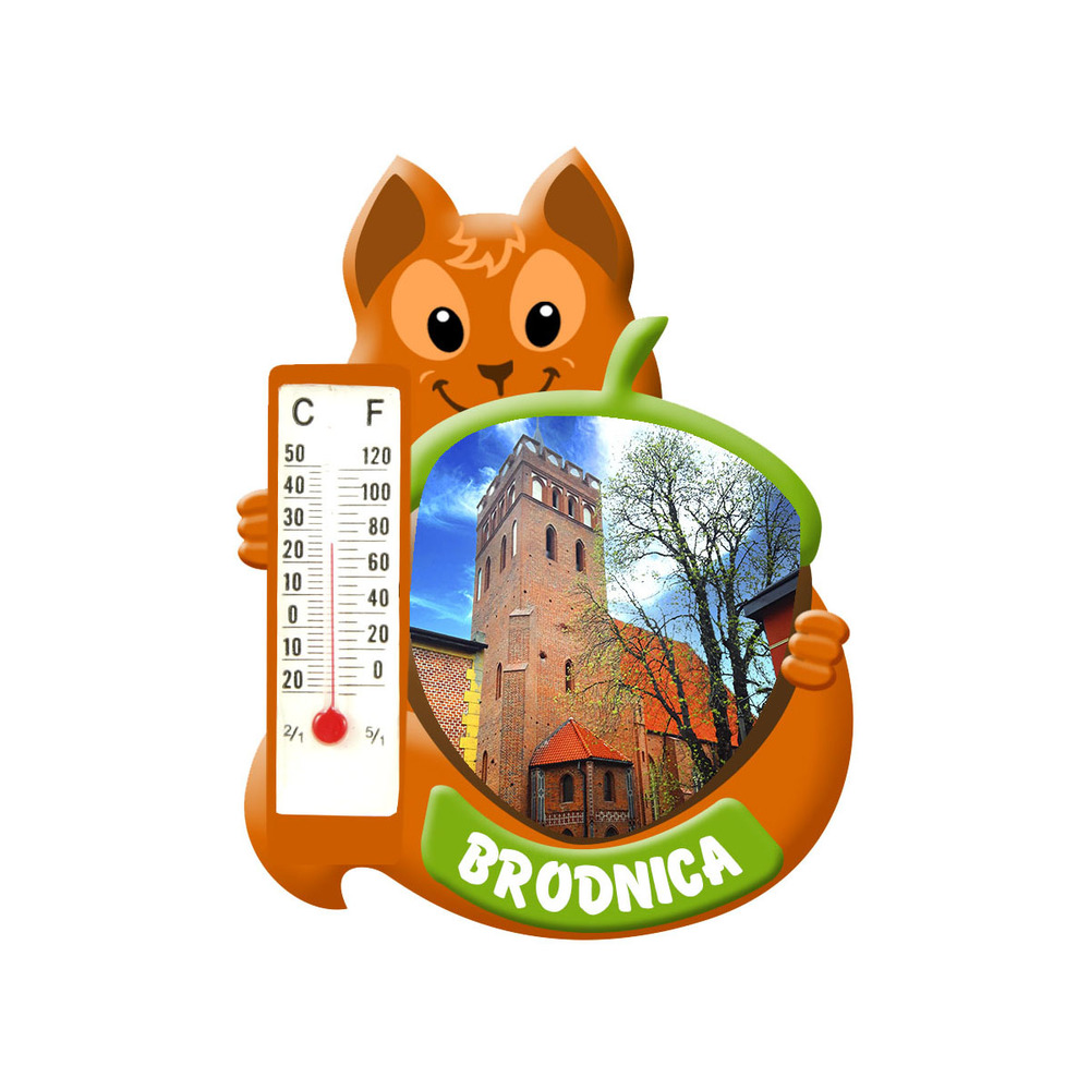Polyresinowy magnes wiewiórka Brodnica