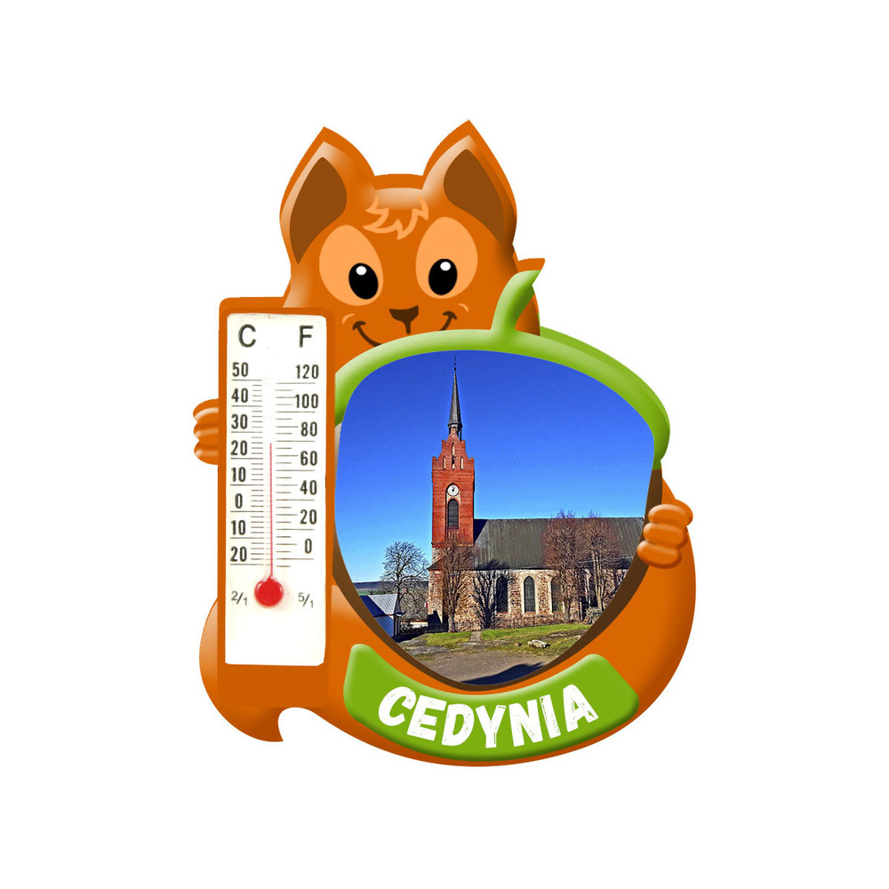 Polyresinowy magnes wiewiórka Cedynia
