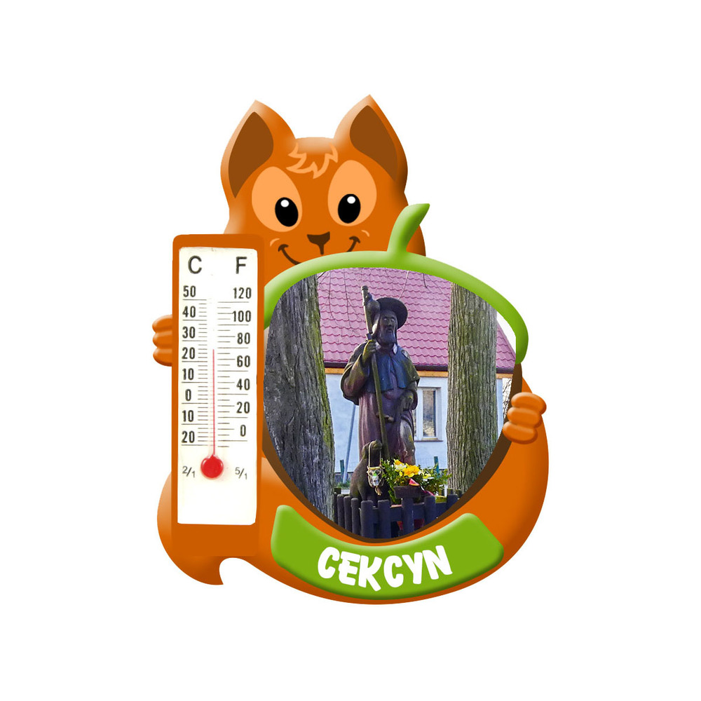 Polyresinowy magnes wiewiórka Cekcyn