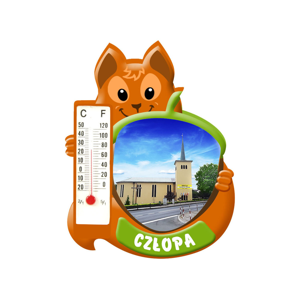 Polyresinowy magnes wiewiórka Człopa