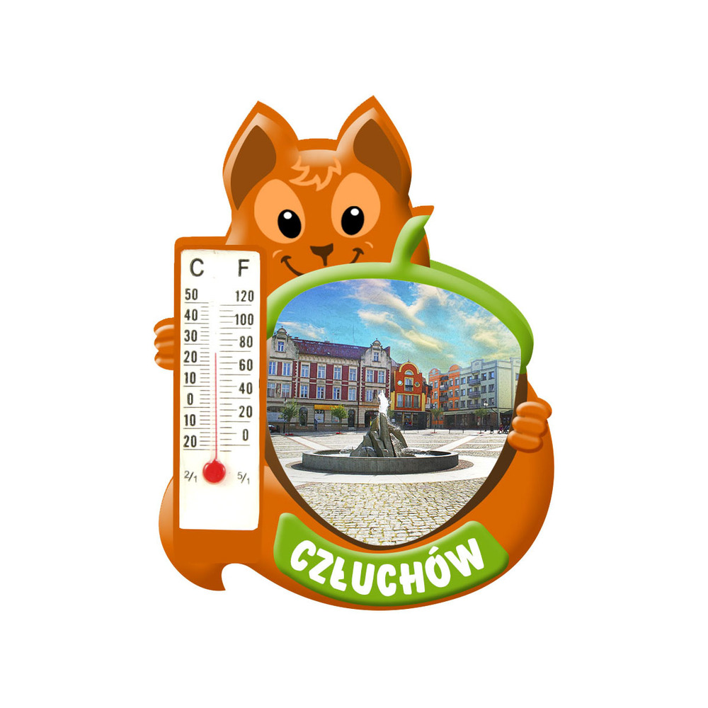 Polyresinowy magnes wiewiórka Człuchów