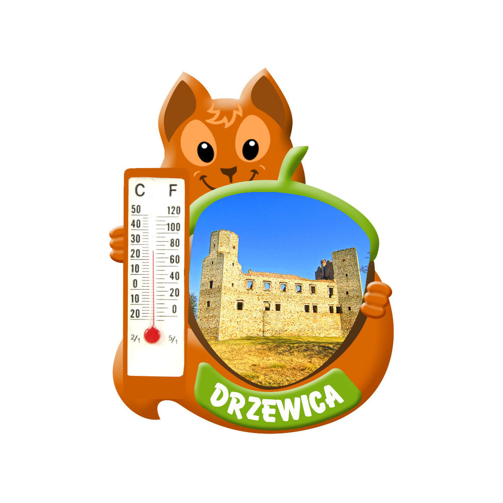 Polyresinowy magnes wiewiórka Drzewica