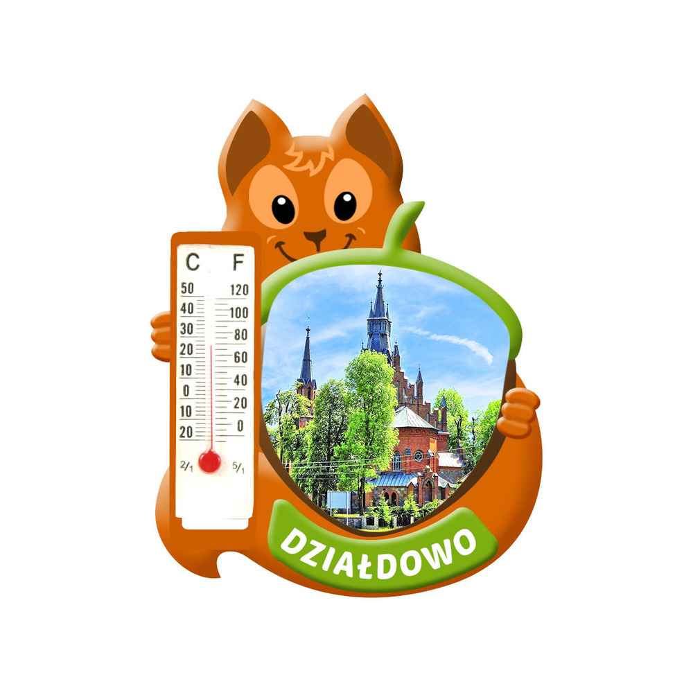 Polyresinowy magnes wiewiórka Działdowo