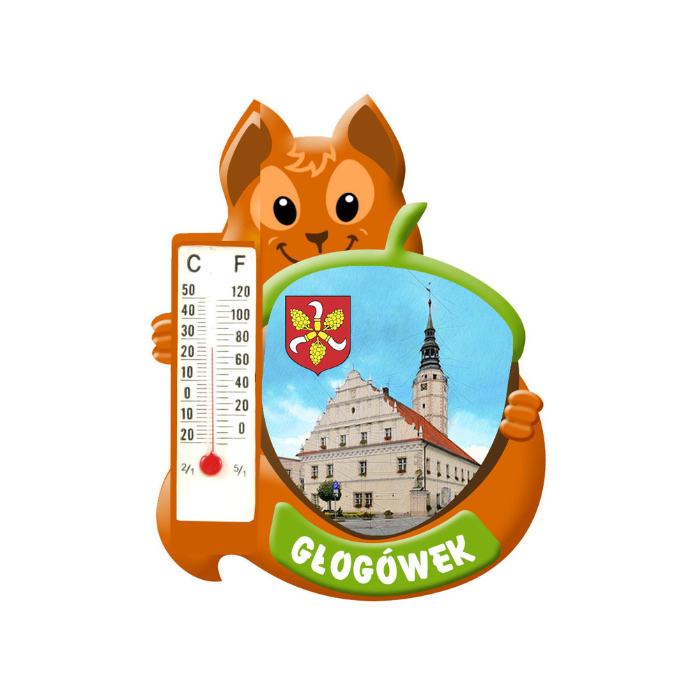 Polyresinowy magnes wiewiórka Głogówek