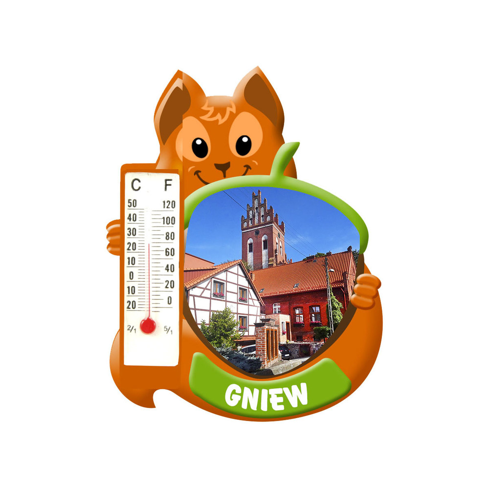 Polyresinowy magnes wiewiórka Gniew