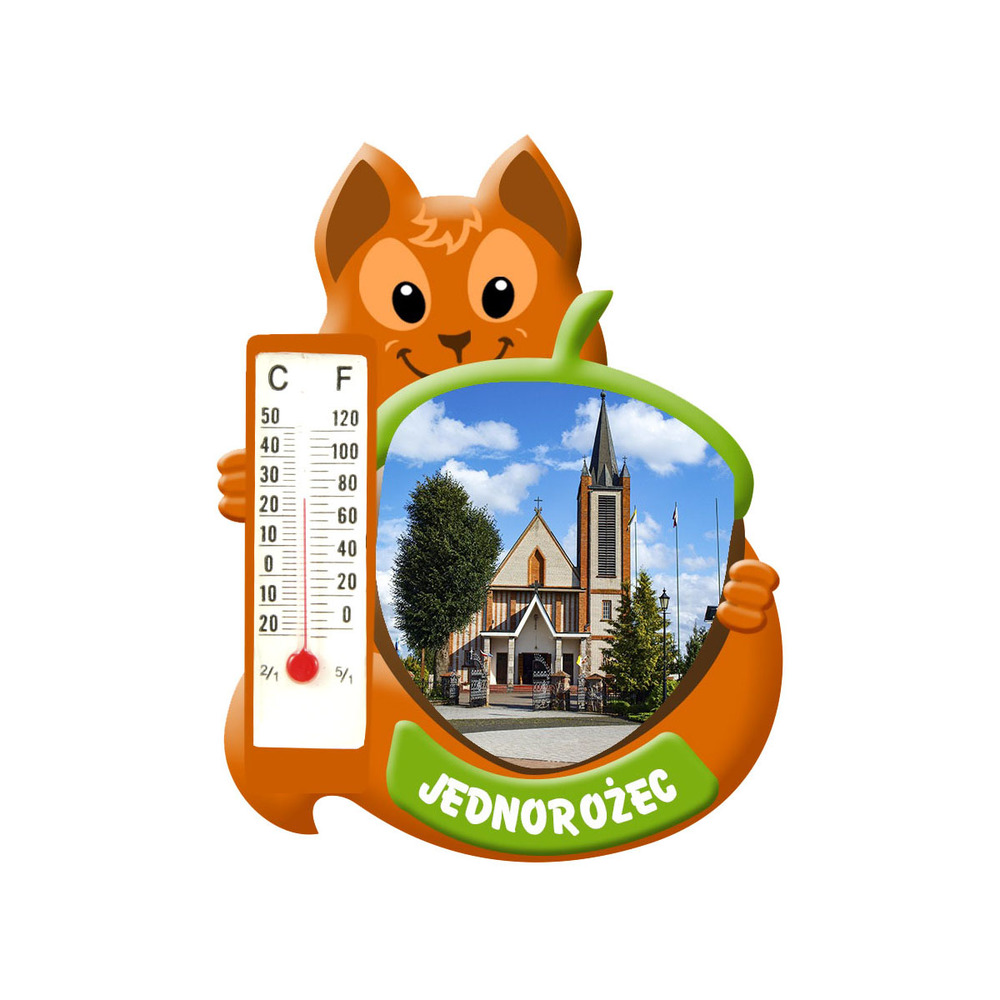 Polyresinowy magnes wiewiórka Jednorożec