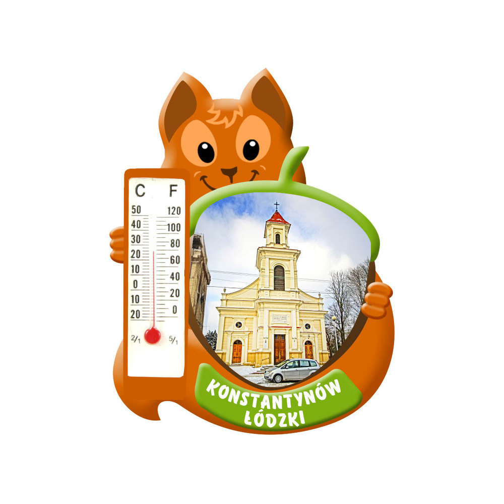 Polyresinowy magnes wiewiórka Konstantynów Łódzki