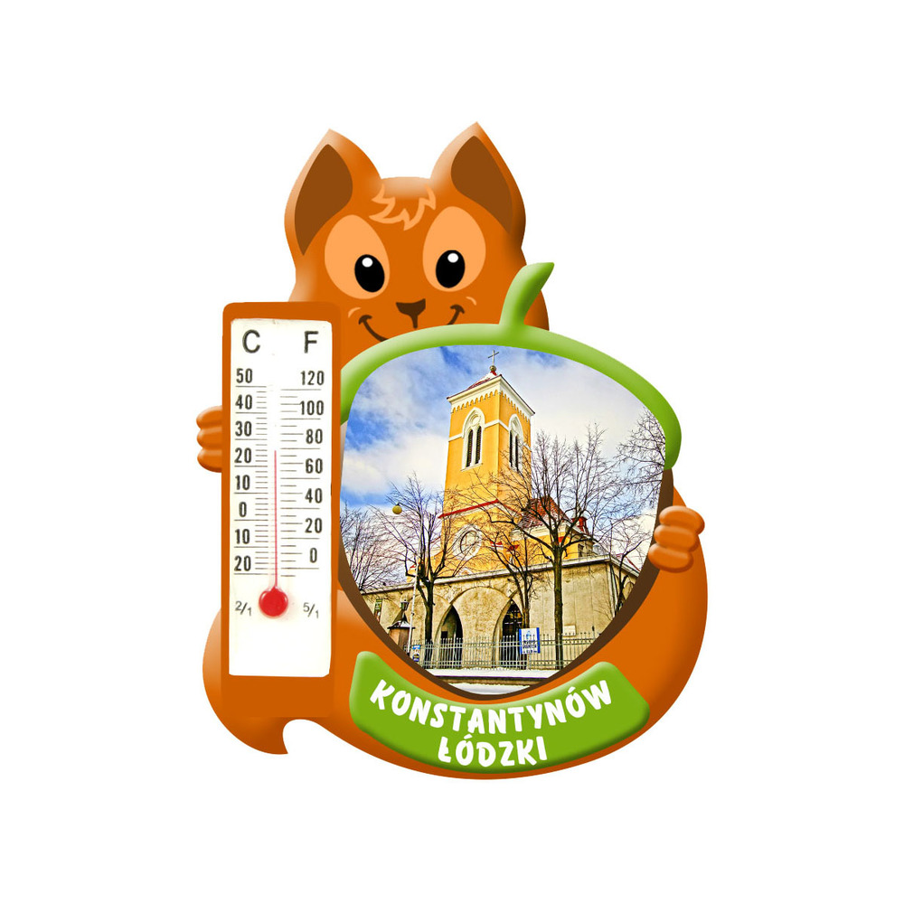 Polyresinowy magnes wiewiórka Konstantynów Łódzki