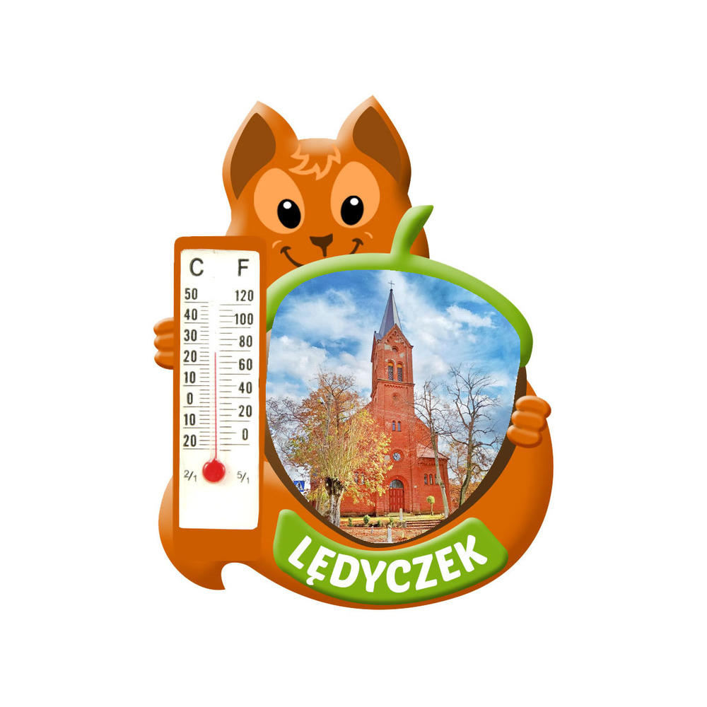 Polyresinowy magnes wiewiórka Lędyczek
