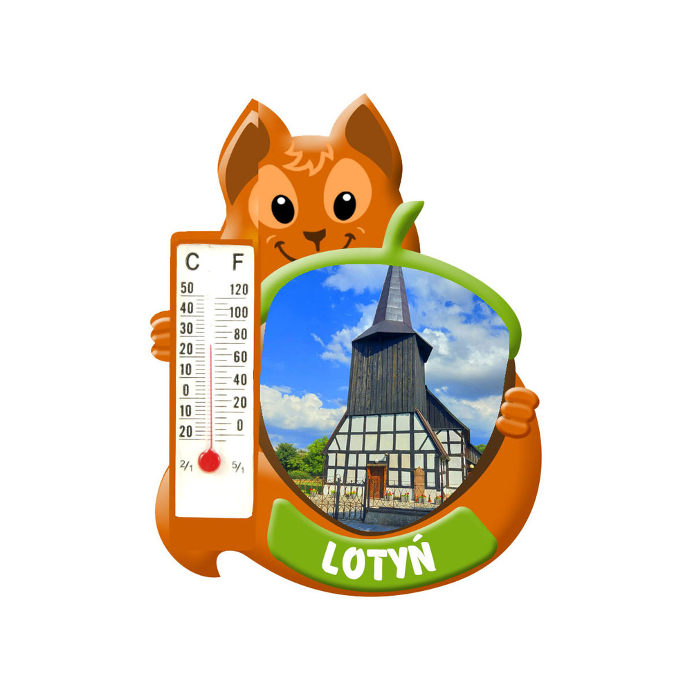 Polyresinowy magnes wiewiórka Lotyń