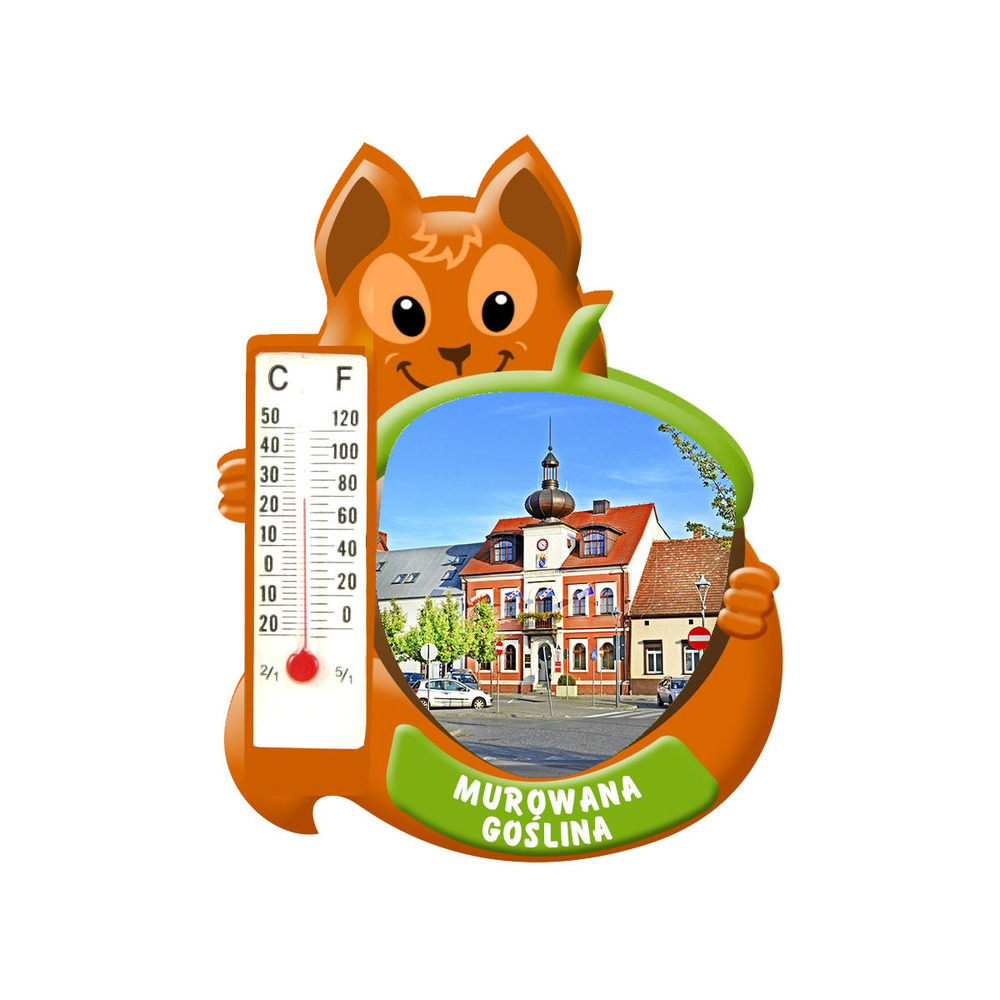 Polyresinowy magnes wiewiórka Murowana Goślina