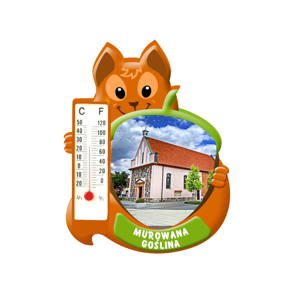 Polyresinowy magnes wiewiórka Murowana Goślina