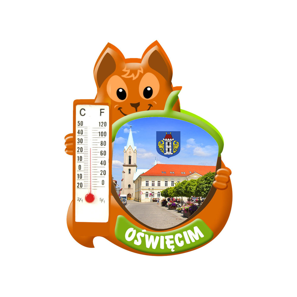 Polyresinowy magnes wiewiórka Oświęcim