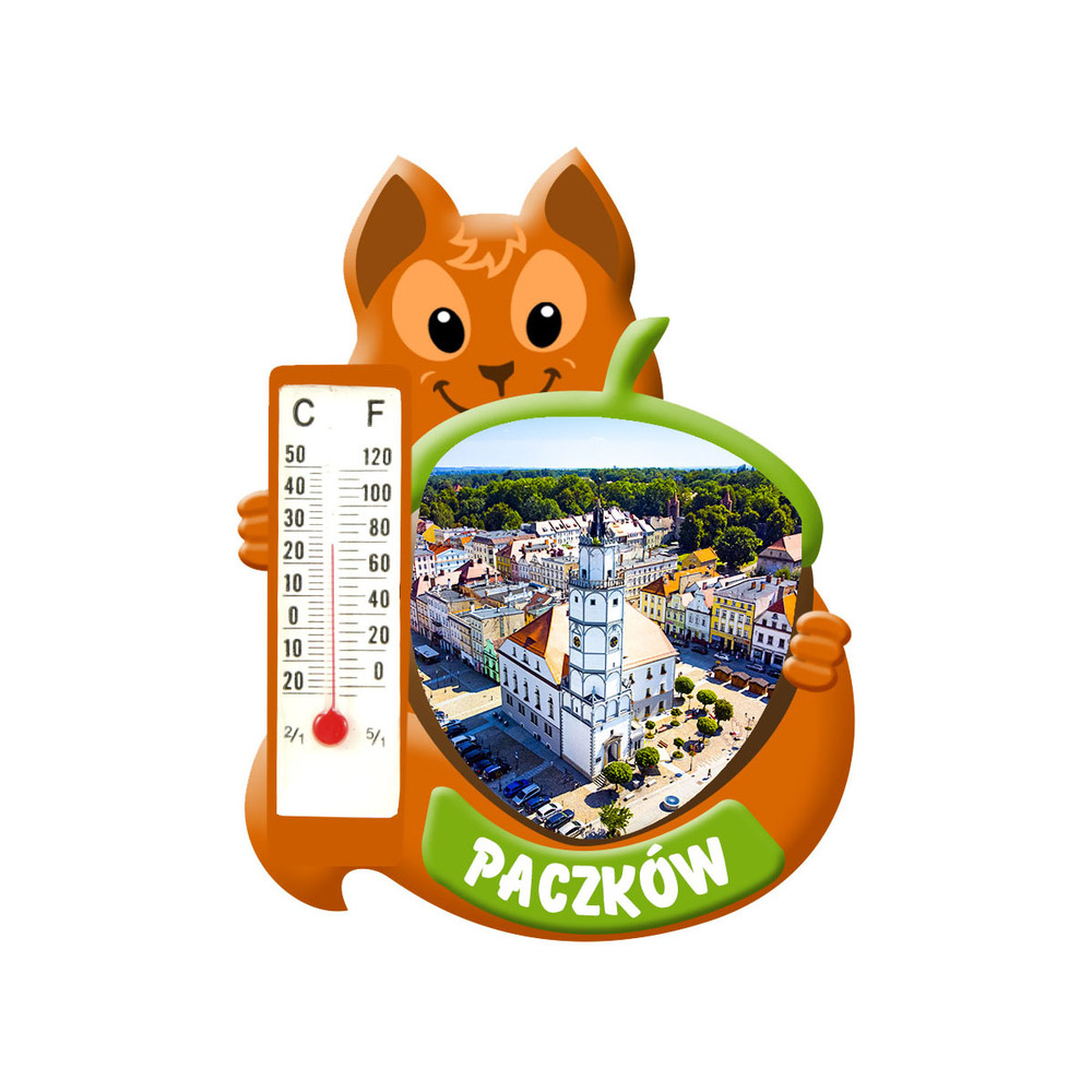 Polyresinowy magnes wiewiórka Paczków