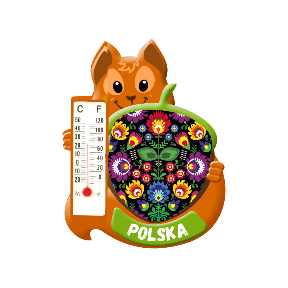 Polyresinowy magnes wiewiórka Polska