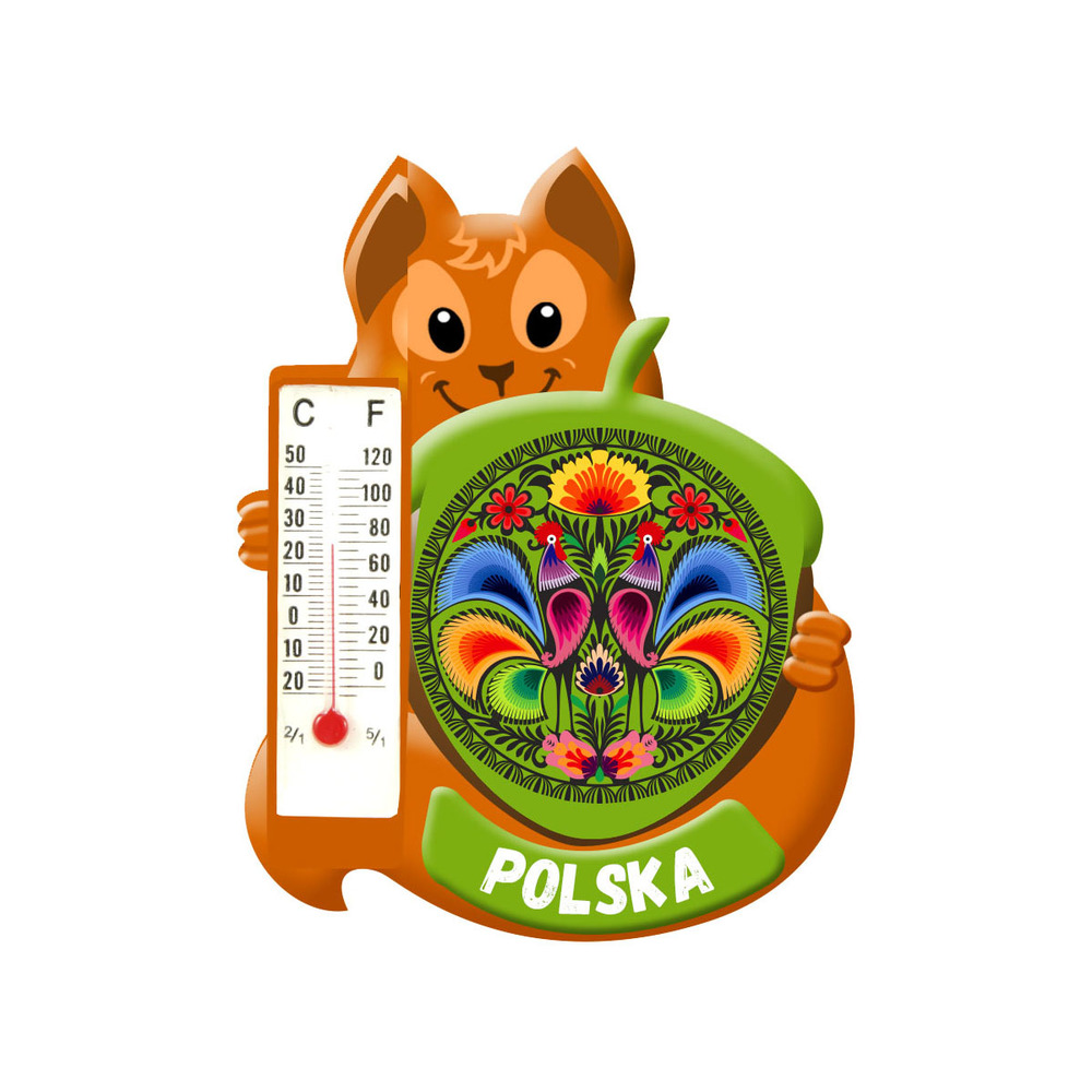 Polyresinowy magnes wiewiórka Polska