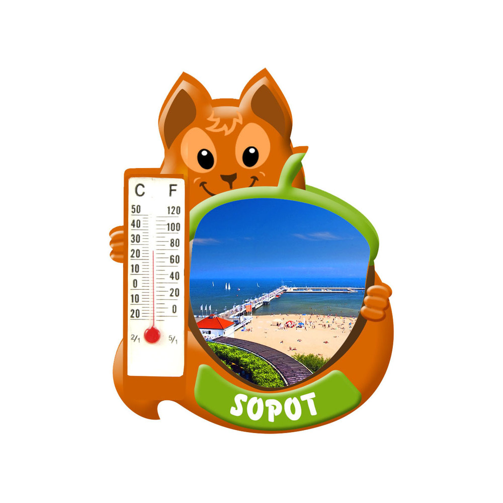 Polyresinowy magnes wiewiórka Sopot
