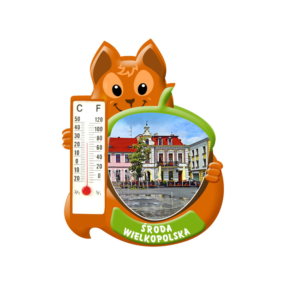 Polyresinowy magnes wiewiórka Środa Wielkopolska