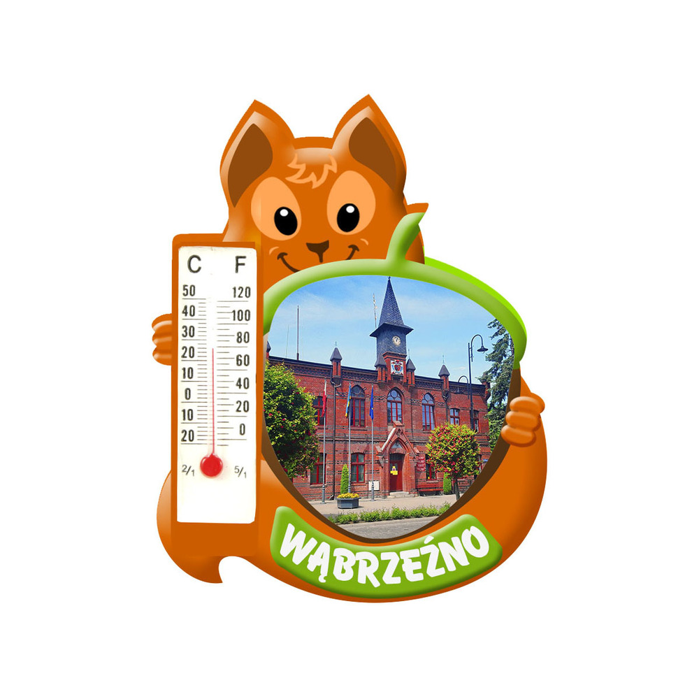 Polyresinowy magnes wiewiórka Wąbrzeźno