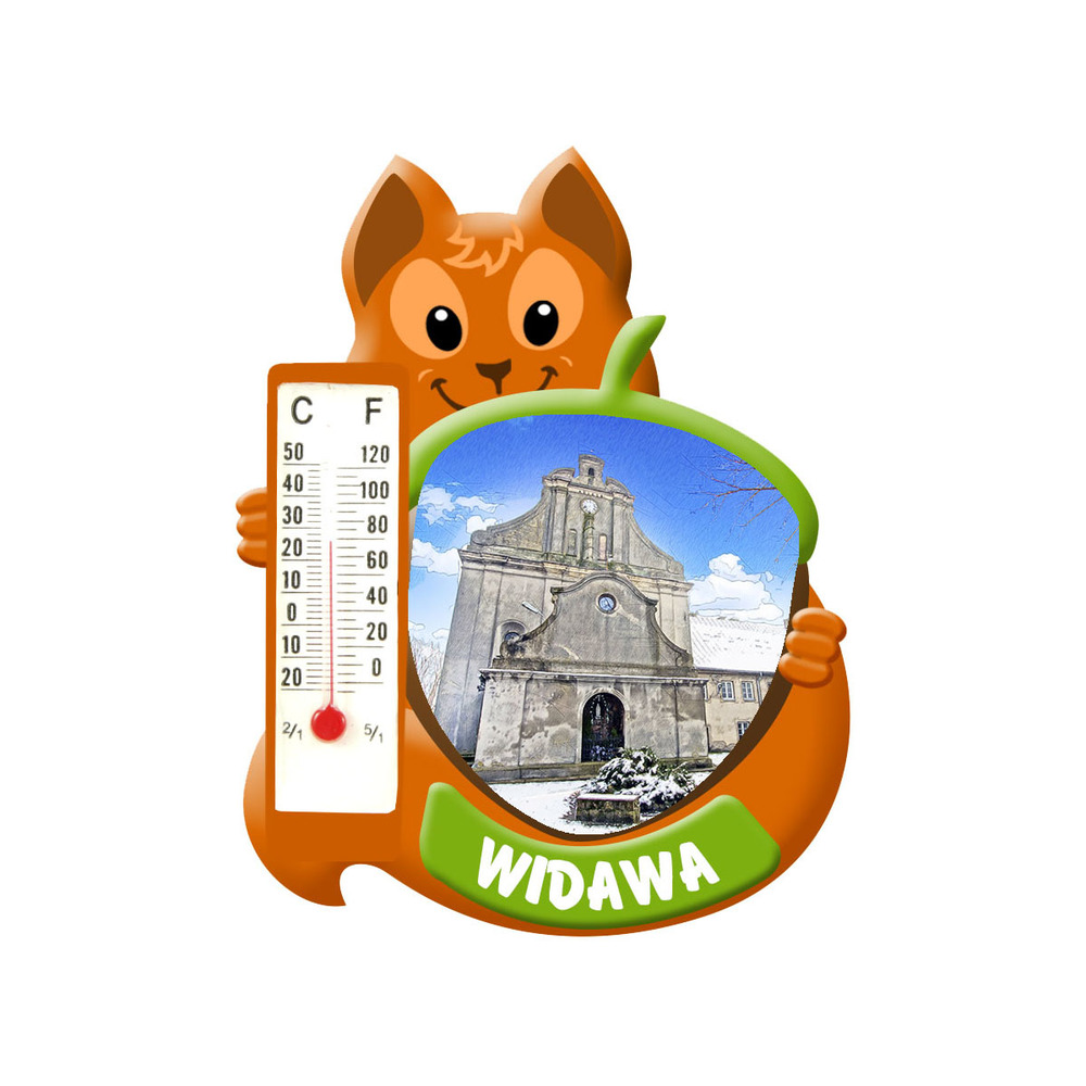 Polyresinowy magnes wiewiórka Widawa