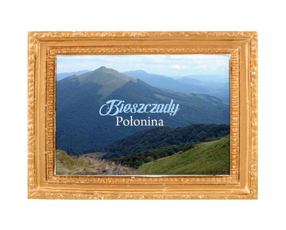 Polyresinowy magnes rama Bieszczady