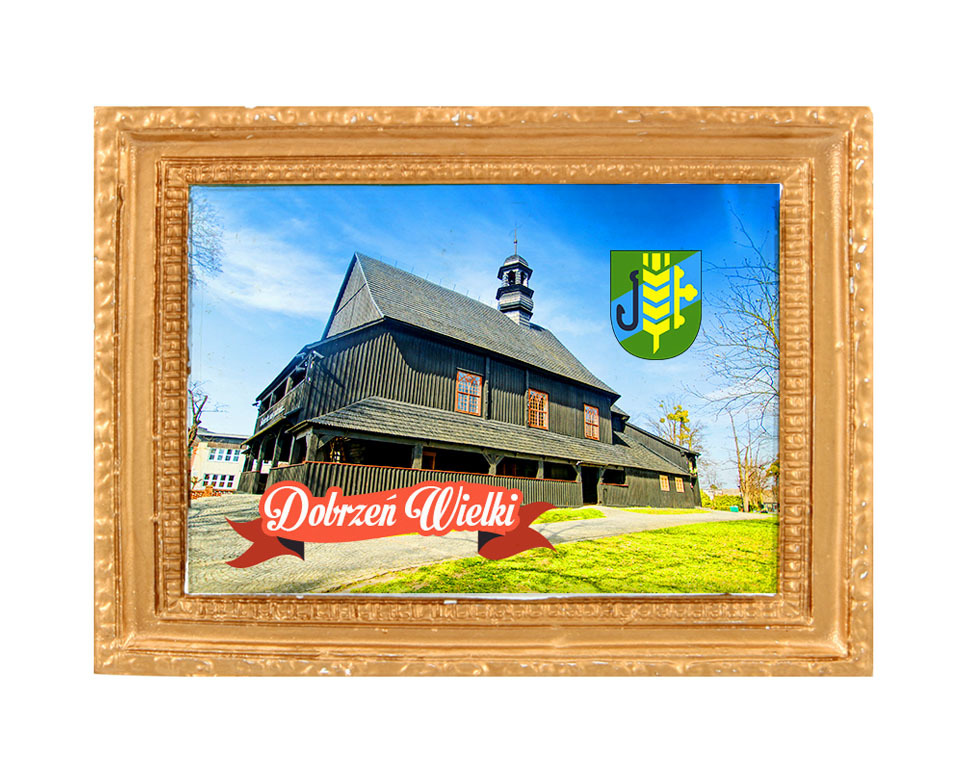 Polyresinowy magnes rama Dobrzeń Wielki