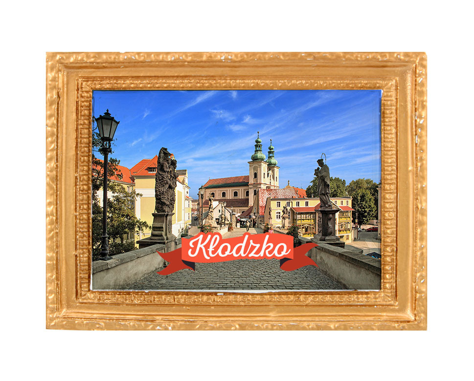 Polyresinowy magnes rama Kłodzko