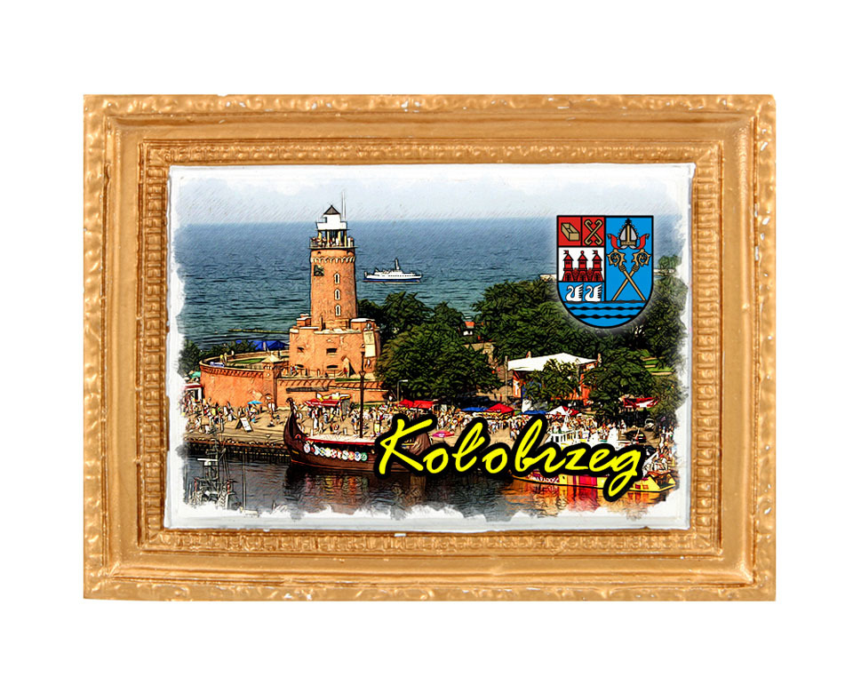 Polyresinowy magnes rama Kołobrzeg