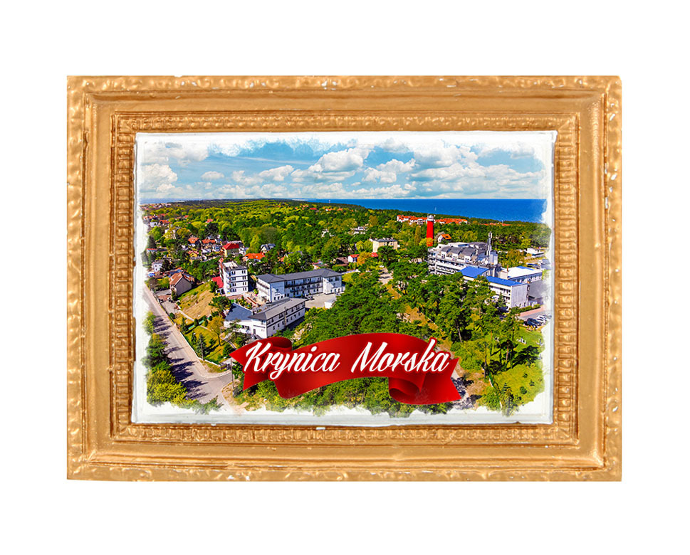 Polyresinowy magnes rama Krynica Morska