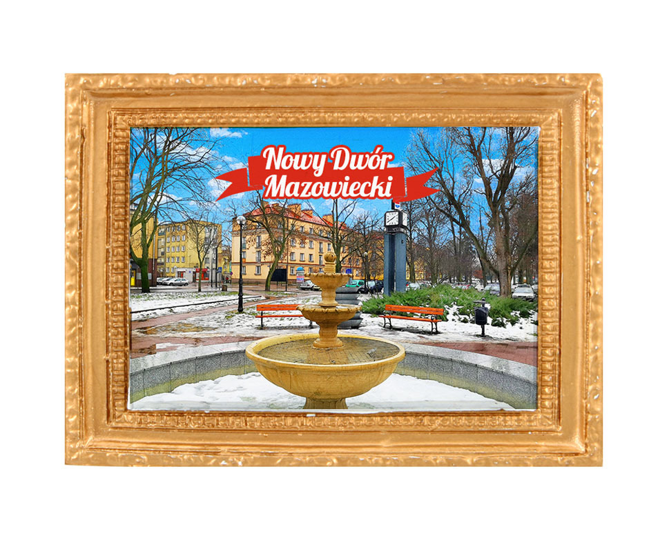 Polyresinowy magnes rama Nowy Dwór Mazowiecki