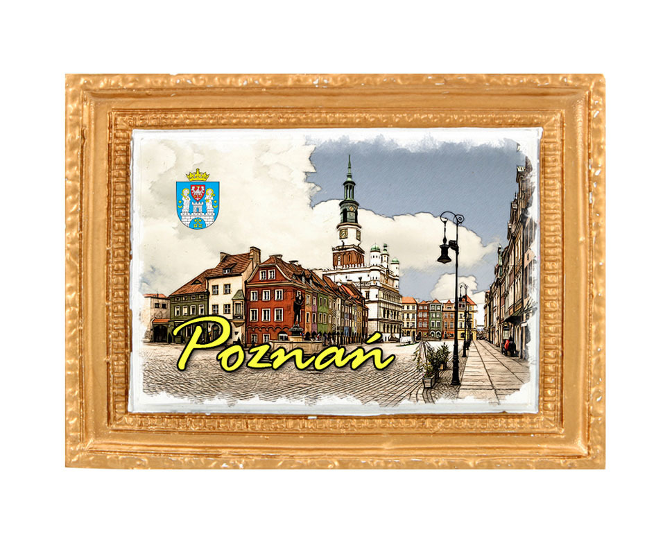 Polyresinowy magnes rama Poznań