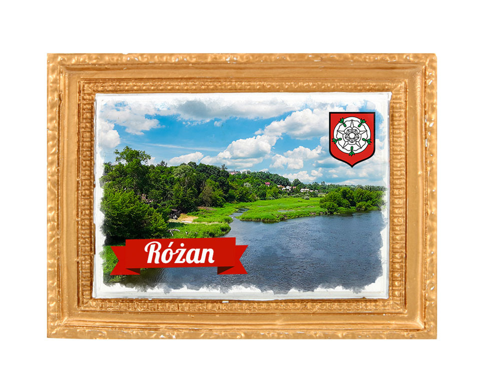 Polyresinowy magnes rama Różan