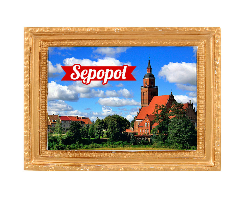 Polyresinowy magnes rama Sępopol
