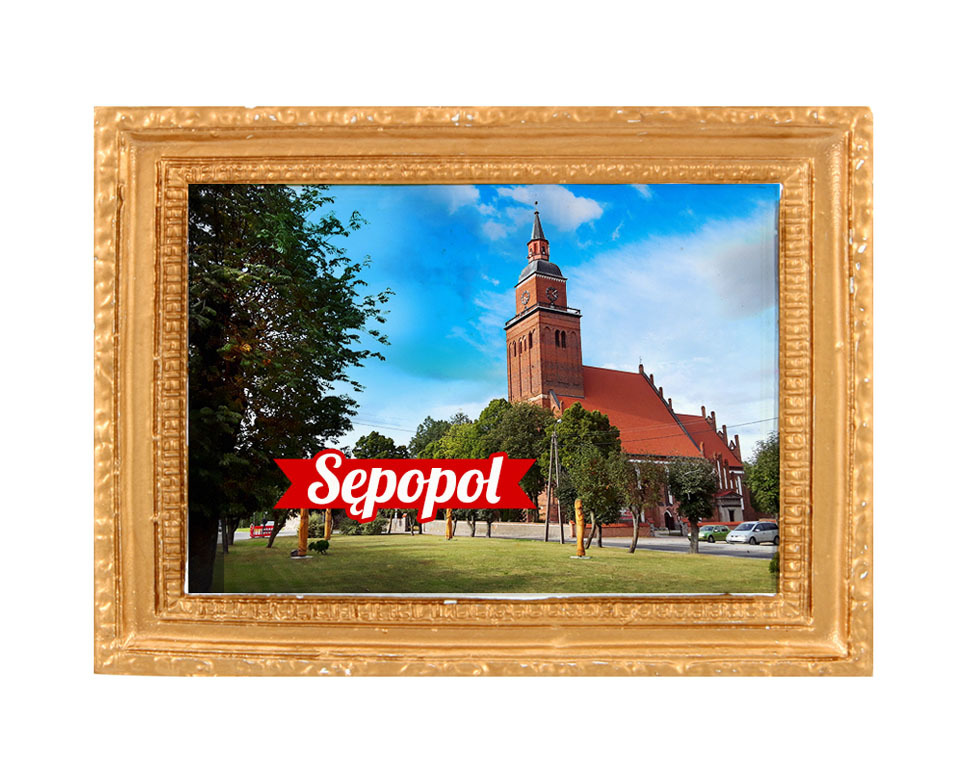 Polyresinowy magnes rama Sępopol