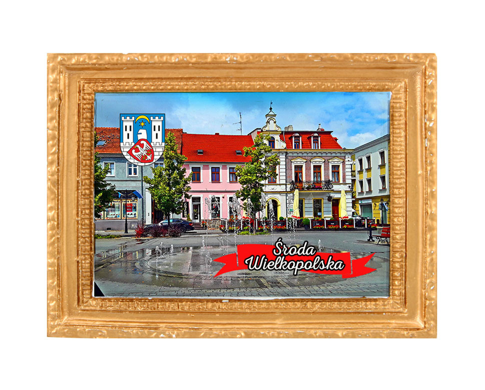 Polyresinowy magnes rama Środa Wielkopolska