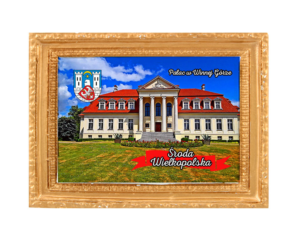 Polyresinowy magnes rama Środa Wielkopolska